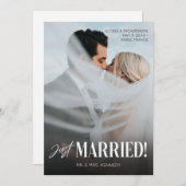 Foto's en gewoon gehuwde Typografie Kaart (Voorkant / Achterkant)