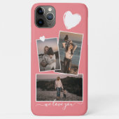 Foto's en hart op koraal rood blos perzik roze Case-Mate iPhone case (Achterkant)