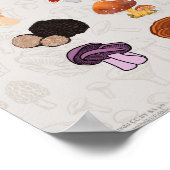 Foto's en illustraties van eetbare paddenstoelen poster (Hoek)