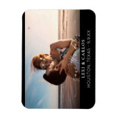 Foto's en kalligrafie 3B Mod-w Dark Save the Date Magneet (Verticaal)