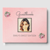 Foto's en kleurrijke bloemen gastenboek (Voorkant)