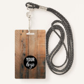 Foto's en Logo van de levensmiddelenrondleiding Badge (Achterkant met draagriem)