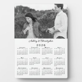 Foto's en namen Gepersonaliseerde kalender 2026 Fotoplaat