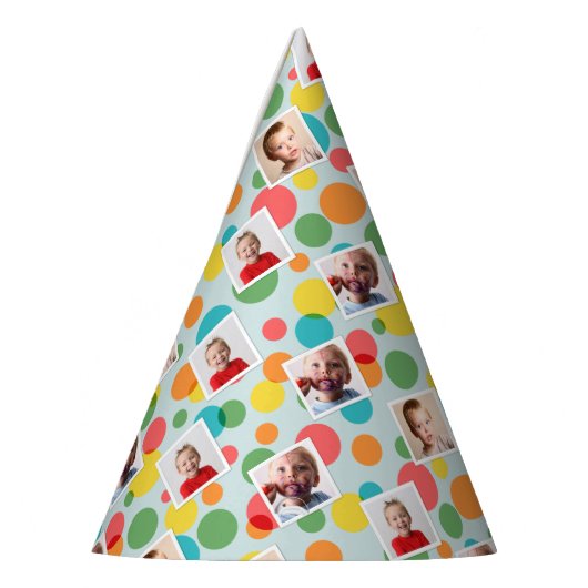 Foto's en Polka Dots Jongens Verjaardag Feesthoedjes (Links)