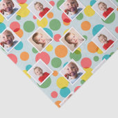 Foto's en Polka Dots Jongens Verjaardag Tissuepapier (Detail)