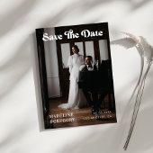  foto's en tekenfilm Typografie Retro 70s Save The Date
