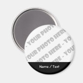 Foto's en tekst rondom magneet - Creëer Uw eigen (Voorkant / Achterkant)