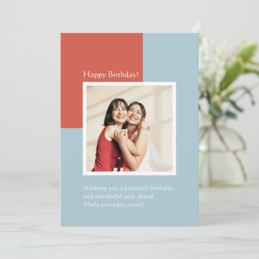 Foto's en teksten personaliseren 2 kleuren beste v (Staand voorkant)