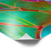 Foto's Floral Abstract Glas in lood Foto Afdruk (Hoek)