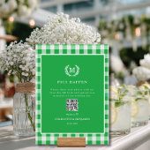 FOTO'S GEBEUREN!QR Code Green Gingham Wedding Gall