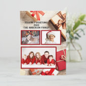 Foto's Gegroet Rustic Gift Packages Feestdagenkaart (Staand voorkant)
