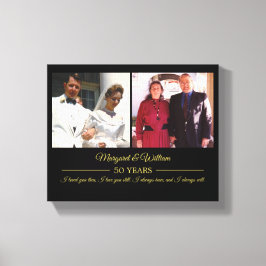 Foto's Gold Text Jubileum Foto Canvas Afdruk