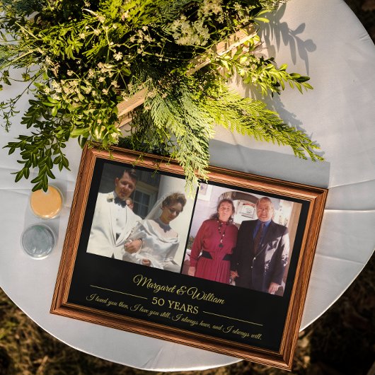 Foto's Gold Text Jubileum Foto Poster