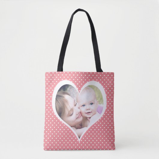 Foto's in harten aangepaste Moederdag- Tote Bag (Voorkant)