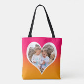 Foto's in harten op maat Moeder's Tote Bag (Achterkant)