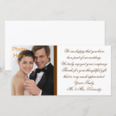 Foto's Kaarten - Weddenschap Bedankt (Voorkant / Achterkant)