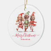 Foto's Kerst elven Keramisch Ornament (Links)