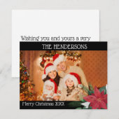 Foto's Kerst Poinsettia Vakantie Kaart (Voorkant / Achterkant)