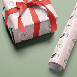 Foto's kerstfoto's: postzegelkoeling cadeaupapier