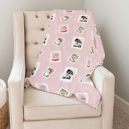 Foto's kerstfoto's: postzegelkoeling fleece deken