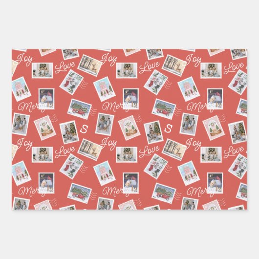 Foto's kerstfoto's: postzegelkoeling inpakpapier vel (Voorkant)