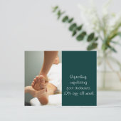 Foto's massage en carrosserie briefkaart (Staand voorkant)