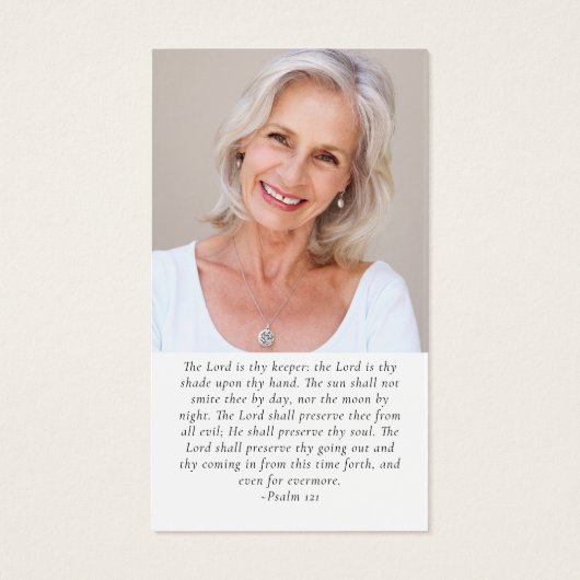 Foto's Memorial Begrafenisgebed Kaart (Achterkant)