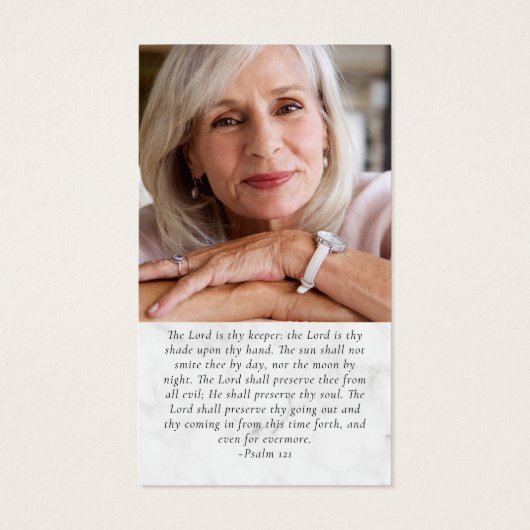 Foto's Memorial Begrafenisgebed Kaart (Achterkant)