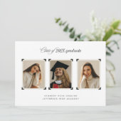 Foto's met Album Corners Afstuderen aankondiging (Staand voorkant)