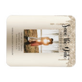 Foto's met Glitter Modern Verloving opslaan Magneet (Horizontaal)