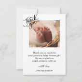 Foto's met handgeschreven Baby shower Aankondiging (Achterkant)