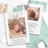 Foto's met handgeschreven Baby shower Aankondiging