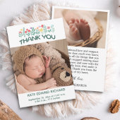 Foto's met handgeschreven Baby shower Bedankkaart