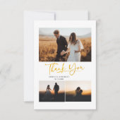 Foto's met handgeschreven bruiloft Hartelijk dank (Voorkant)