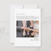 Foto's met handgeschreven bruiloft Hartelijk dank (Achterkant)