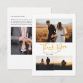 Foto's met handgeschreven bruiloft Hartelijk dank (Voorkant / Achterkant)