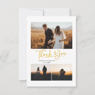 Foto's met handgeschreven bruiloft Hartelijk dank