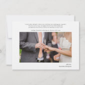 Foto's met handgeschreven bruiloft Hartelijk dank Notitiekaartje (Achterkant)