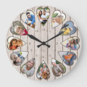 Foto's met hartvorm Licht hout Grote klok (Voorkant)