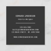 Foto's met inwendig ontwerp, modern huis vierkante visitekaartje (Achterkant)