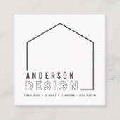 Foto's met inwendig ontwerp, modern huis vierkante visitekaartje (Voorkant)
