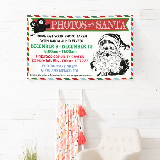 Foto's met kerstbanner spandoek (Insitu)