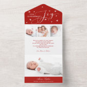 Foto's met kerstfeest kondiging all in one uitnodiging (Binnen)