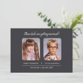 Foto's met kindertijd sparen de uitnodiging tot da (Staand voorkant)