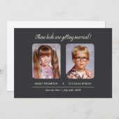 Foto's met kindertijd sparen de uitnodiging tot da (Voorkant / Achterkant)