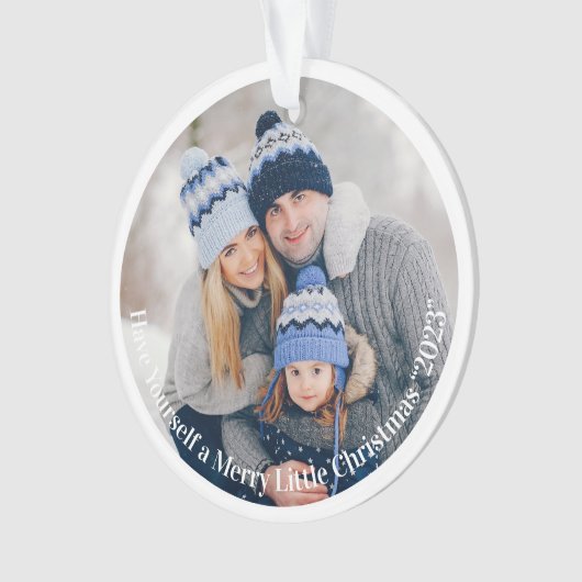 Foto's met prettige kerstdagen ornament (voorkant)