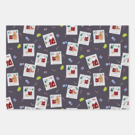 Foto's met Santa inpakpapier Vel