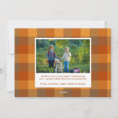 Foto's met Thanksgiving op grote schaal Feestdagenkaart (Achterkant)