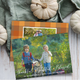 Foto's met Thanksgiving op grote schaal Feestdagenkaart