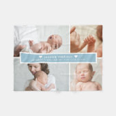 Foto's moderne babyblauwe vleermuis fleece deken (Voorkant (Horizontaal))